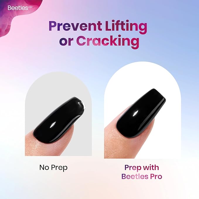 Beetles Professional Nail Prep Dehydrator - Natural Nails Superior Bonding Primer for Acrylic Powder and Gel Nail Polish Fast Dry Dehydrator Base Bonder Gel