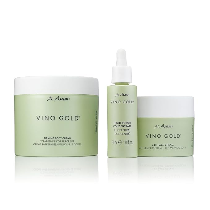 M. Asam VINO GOLD 24h Facial Cream (3.38 Fl Oz)- 24h day cream & night moisturizer against lines & wrinkles, protection against skin aging, anti-aging, vegan facial care, skincare for women.