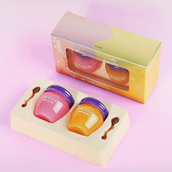 2PCS Honey Pot Lip Balm, Lip Sleeping
