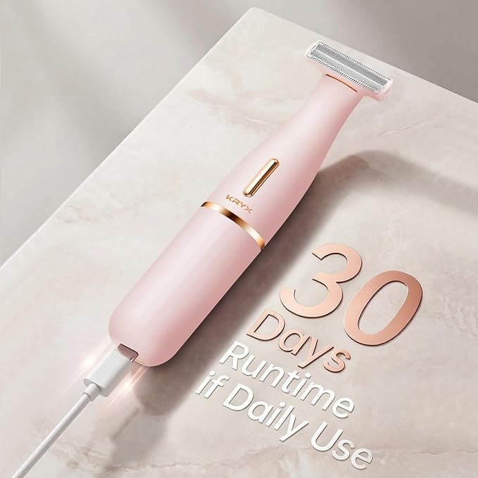 Bikini Trimmer for Women, IPX7 Waterproof Electric Razors for Women Full-Body, Rechargeable Painless Electric Shaver for Private Area, Cordless Epilator for Facial Hair Removal