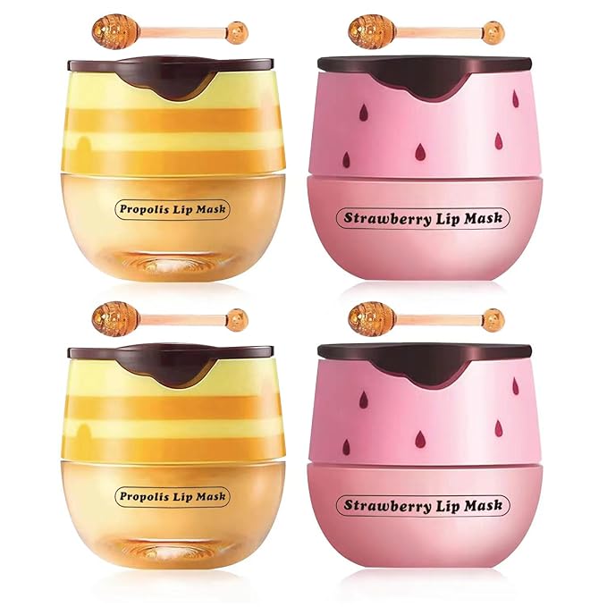 4 Pcs Strawberry & Honey Lip Exfoliator