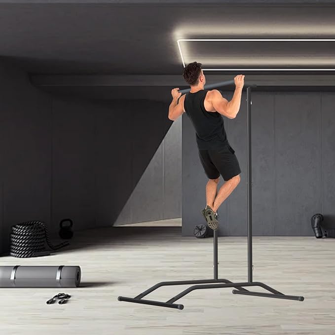 BotaBay Pull Up Bar Free Standing Dip Station 220lbs Gym