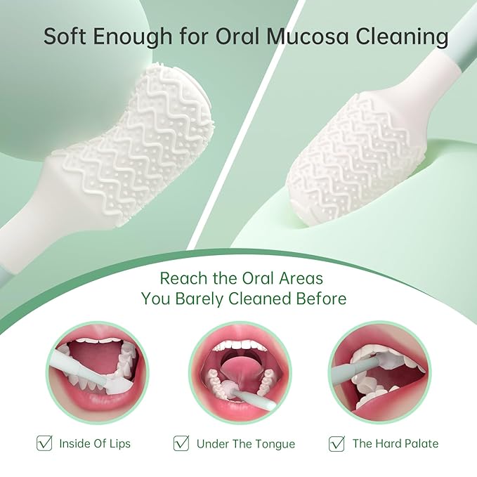 Silicon Oral Care Swabs |Oral Swab for Mouth Cleanning |Gum Massager with Air Bag(1 pc)…
