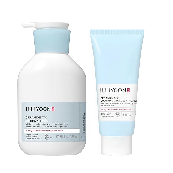 Illiyoon ATO Soothing Gel 5.91 Fl Oz with ATO Lotion 17.85 Fl Oz