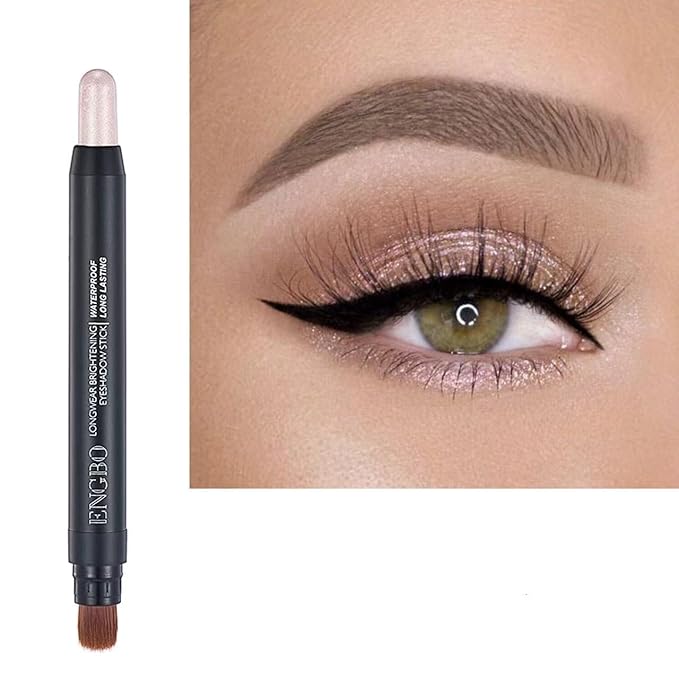 Generic ENGBO Double-Sided Eyeshadow Pencil, Matte & Pearl Shades, Long-Lasting Color (2), 1.21 Ounce (Pack of 1)
