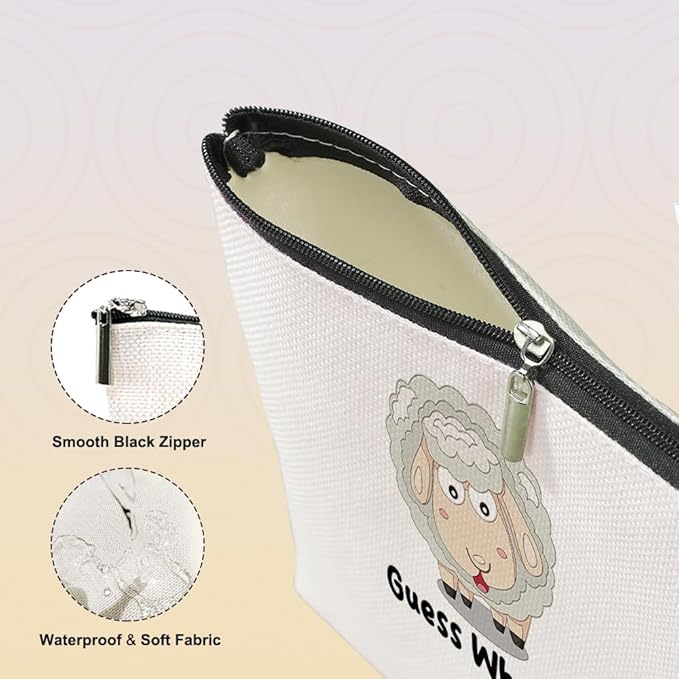 VICBOU Funny Sheeps Makeup Bag Sheep Gifts for Girls Sheep Supplies Accessories Cute Cosmetic Bag for Women Girls Animal Lovers Sister Best Friends Christmas Friendship Birthday Gifts