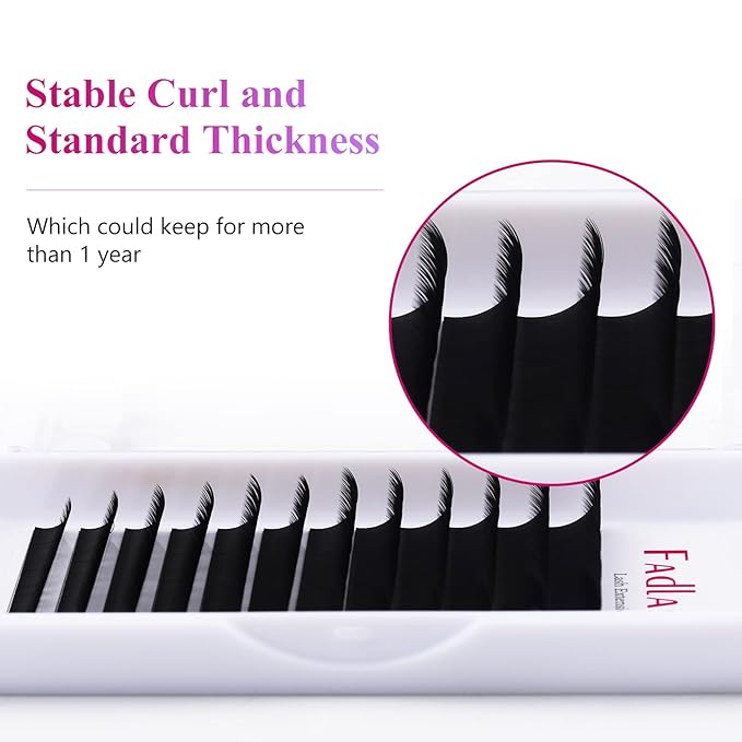 Eyelash Extensions 0.05 CC Curl 9-17mm Regular Volume Lash Extensions Premium Silk Volume & Classic Lashes Matte Dark Professional Eyelash Extension Supplies (0.05-CC, 9-17mm Mix)