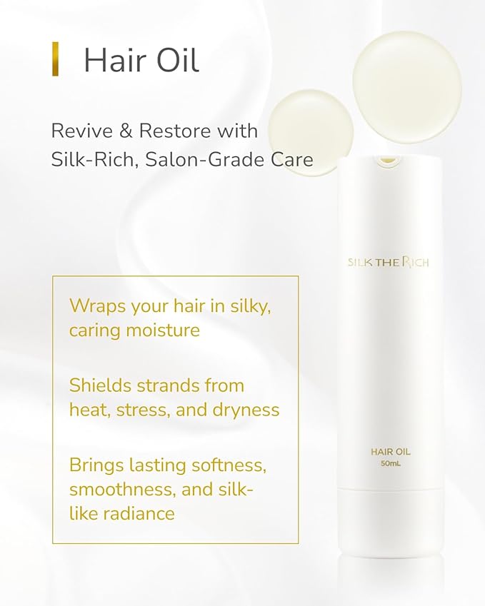 Hair Oil Heat Protectant & Split End Repair, Salon-Quality Treatment with Argan Oil for Frizzy, Curly, Damaged, Dry Hair, Fragrance Scalp Moisture, Travel Size, White (1.7 fl oz, 50ml)