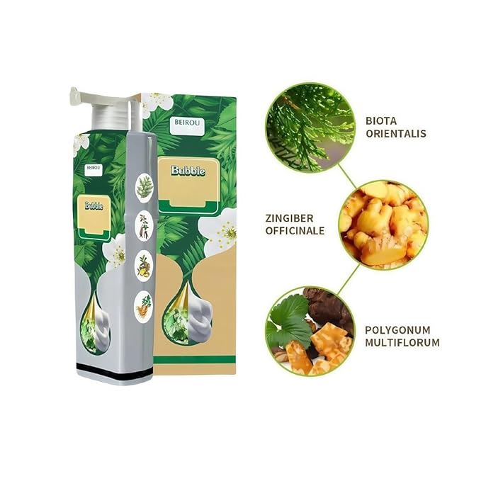 200 ML Beirou Bubble Hair Dye, Natural New Botanical Bubble Hair Dye Hair Dye Shampoo for Women Men. (Chestnut Brown)