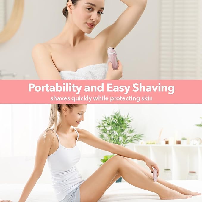 Women Electric Shaver, Rechargeable Wet and Dry Use Electric Razor for Women, Body Hair Trimmer for Bikini Underarm Leg Arm Body Face Private Area