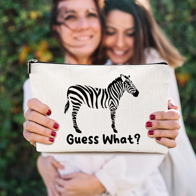 VICBOU Funny Zebras Makeup Bag Zebra Gifts for Women Zebra Supplies Accessories Cute Cosmetic Bag for Girls Daughter Animal Zebras Lovers Sister Best Friends Christmas Mothers Day Birthday Gifts