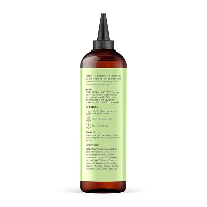 Botanic Hearth Hair Oil for Hair Growth & Home Hair Perm Kit | Strengthening Dry, Frizzy, Damaged Hair & Scalp Treatment | Rosemary Batana Hair Oil – 6.7 Fl Oz (2 Pack)