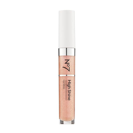 No7 High Shine Lip Gloss - Sparkling Rose - Moisturizing, High-Shine Lip Gloss with Jojoba Oil for Lips - Hydrating, Longwear Lip Makeup - Non-Sticky Formula (8ml)