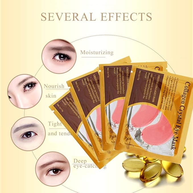 Felico Under Eye Patches, 30PCS Pink Eye Mask, Eye Gel Pads With Collagen Treatment for Reducing Dark Circles, Lighten Wrinkles Anti-Aging Moisturizing, Fine Lines Eye Bags Puffiness Women Men