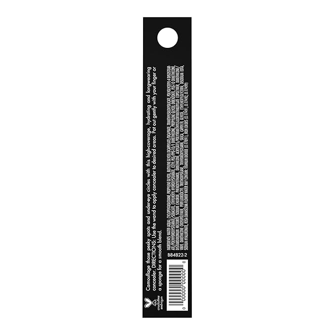 e.l.f. Hydrating Camo Concealer, Covers Blemishes & Under-Eye Circles, Full-Coverage & Delivers A Satin Finish, Vegan & Cruelty-Free, Medium Neutral