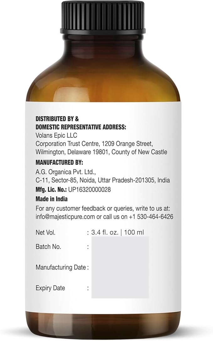 Majestic Pure Essential Oil with Glass Dropper - 100% Pure and Natural - Essential Oils for Diffuser, Aromatherapy, Soap and Candle Making, Lavender Essential Oil, Lavender Oil, 3.4 Fl Oz