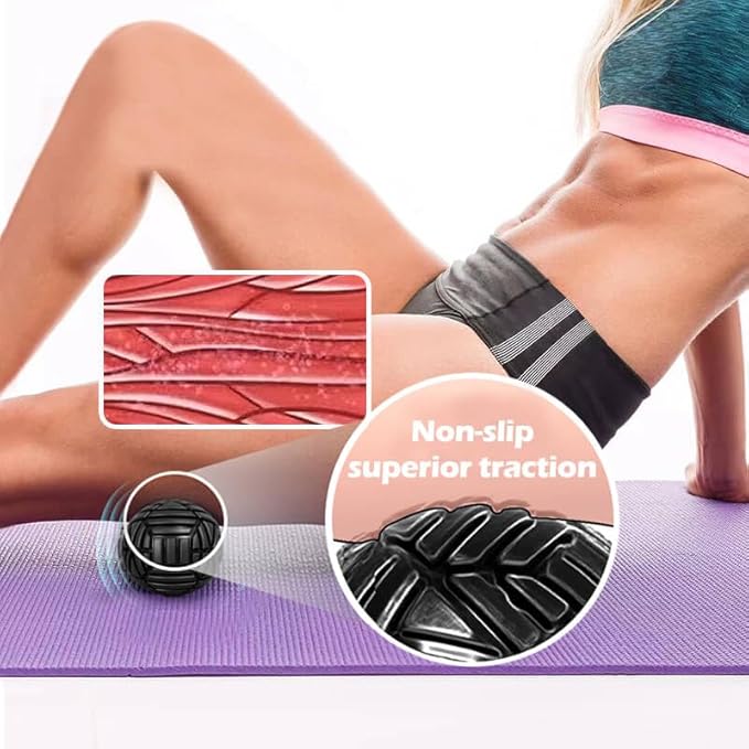 TETOP Fitness Muscle Massage Ball, 3.15in, Therapy Ball for Trigger Point Massage, Trigger Point Ball for Myofascial Release, Mobility Ball for Exercise & Recovery (Pink)