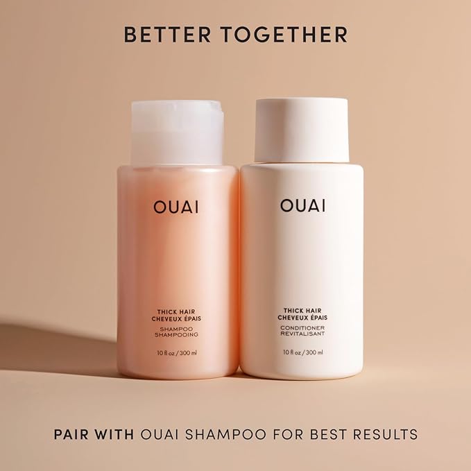 OUAI Thick Hair Conditioner Refill - Moisturizing Conditioner for Dry, Frizzy Hair - Keratin, Marshmallow Root, Shea Butter and Avocado Oil - Paraben, Phthalate & Sulfate Free (32 Oz)