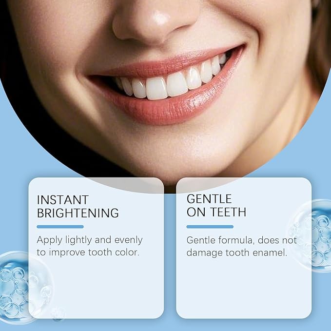 SmileFitPro Tooth Paint, Tooth Polish, Natural Teeth Whitening Paint, Portable Gentle Teeth Whitening Kit, Safe Formula & Long-Lasting Results, 2pcs