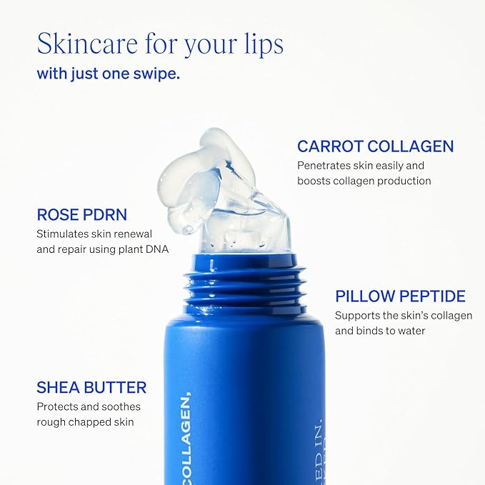 KNEMO LipLock Jelly Serum for Dry Lips, Long-Lasting, Hydrating, Plumping, Glossy Mask with Rose PDRN, Carrot Collagen, Pillow Peptide, Moisturizing Tinted Lip Balm. (Crystal Clear)