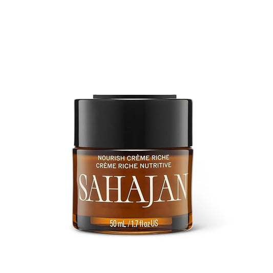 Sahajan Nourish Crème Riche with Vitamin C + Centella | Clinically-Proven Clean Ayurvedic Anti-Aging Rich Facial Moisturizer | Fine Lines & Wrinkles, Firming, Anti-Aging | 1.7 fl oz
