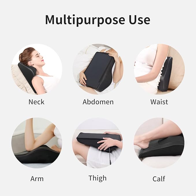 Shiatsu Neck Massager with Heat, 3D Kneading Back Massage Pillow for Pain Relief, Massagers for Neck and Back, Shoulder, Leg, Gifts for Men Women Mom Dad, Stress Relax at Home Office and Car