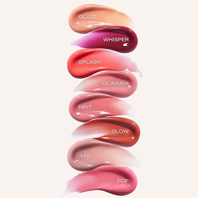 Woosh Beauty, Spin-On Lip Gloss, Hydrating Hyaluronic Acid & Shea Butter, No Fine Lines, Shine Finish, Vegan & Cruelty-Free - Veil