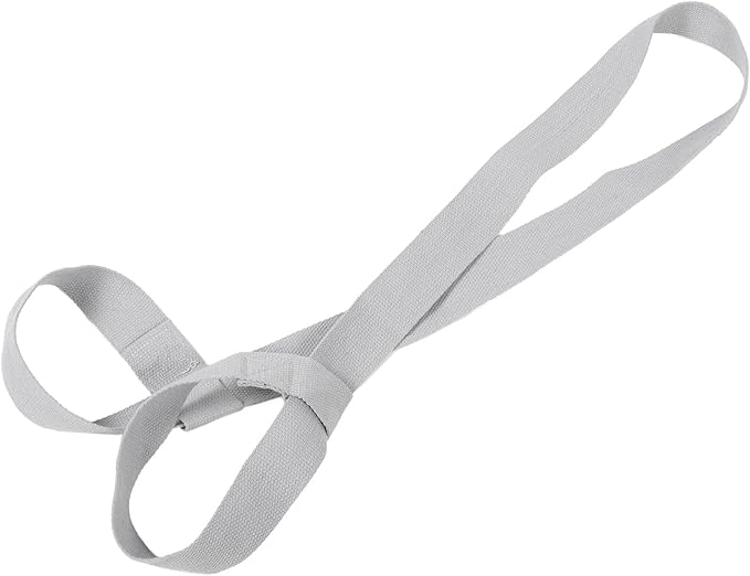Adjustable Nylon Yoga Mat Strap for Carrying Thick Mats with Shoulder Sling Gray Gym Grip Strap for Pilates Travel and Fitness Transport