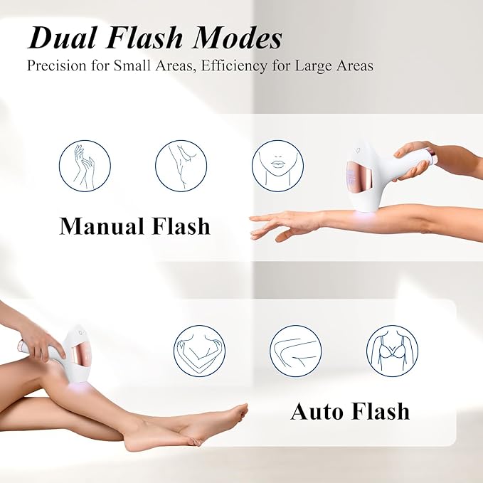 IPL Laser Hair Removal with Cooling, Long-Lasting Hair Remover for Women & Men, At-Home Hair Removal for Face, Bikini, Arm, Armpits, Legs