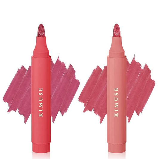 KIMUSE Lip Stain Tip Marker Set, Long Lasting Long