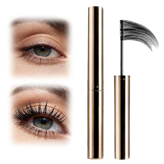 Waterproof Mascara Black, Upgrade 3D Quick Drying Curling Iron Wand Mascara, 2026 New Lengthening Tubing Mascara No Clumping, Curling Luxe Mascaras for Valentine's Day Gifts (Black)