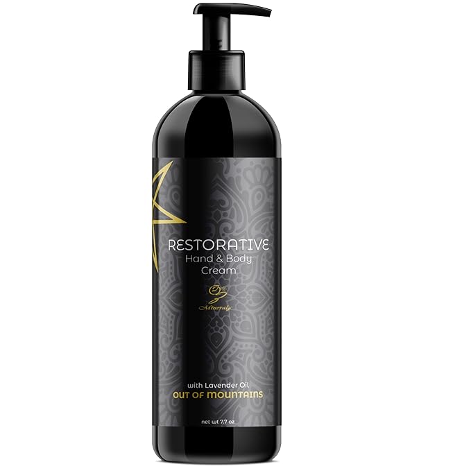 OUT OF MOUNTAINS Restorative Hand and Body Cream - Body Cream for Dry Skin, Hydrating Cream to Sooth and Rehydrate Skin, Lavender Oil Infused Moisturizing Cream, 7.70 Ounce