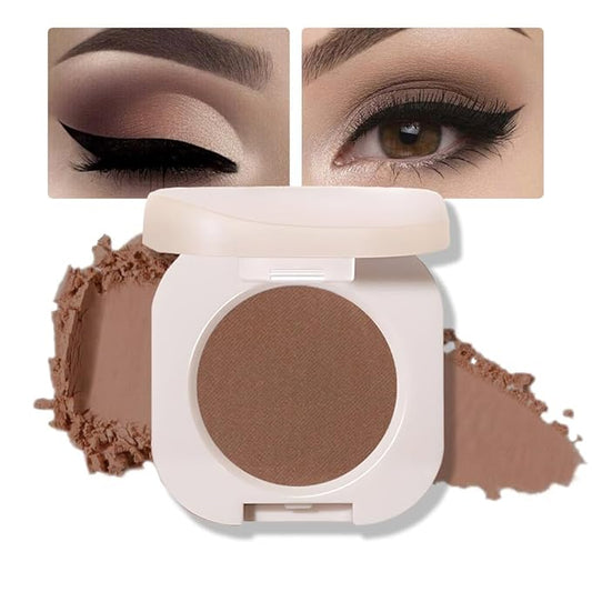 Matte Single Eyeshadow Palette Makeup for Green Blue Eyes, Dark Brown Matte Eyeshadow For Old Women, Holographic Multichrome Cream Iridescent Single Monochrome Eye Shadow Makeup