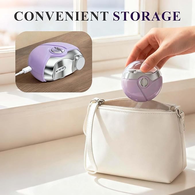 Electric Nail Trimmer,3 in 1 Electric Polishing Automatic Nail Clippers, Electric Nail Clippers,Electric Nail Clipper with 2 Adjustable Speeds, USB Rechargeable for Nail Trimmer for Adults (Purple)