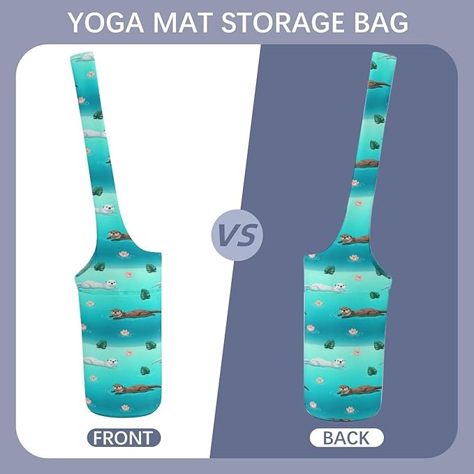 Portable Single Shoulder Yoga Mat Bag Carrier with Pocket Spacious Storage for Yoga Gym Fitness