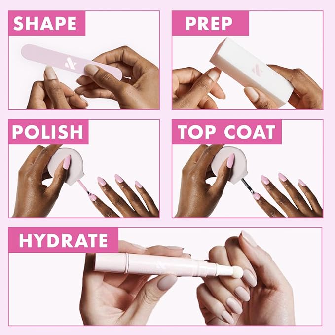 Olive & June Long Lasting Nail Polish | Plump Gel-Like Finish No Lamp Needed | Lasts up to 10 days | Salon-Quality Color at Home | 15-Free, Vegan & Cruelty-Free Chip-Resistant Shine |On the Promenade