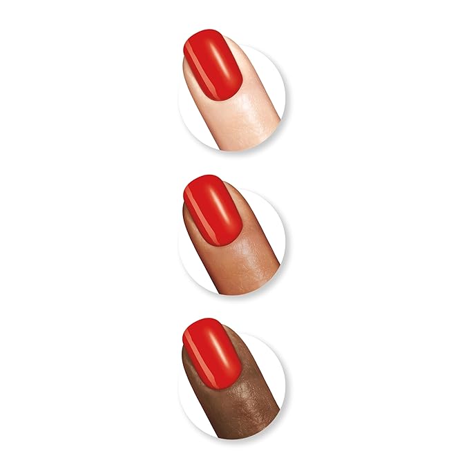 Sally Hansen Miracle Gel Salon Quality Nail Polish | Gel-Like Formula, Two-Step System, No UV Light Needed, Long Lasting | Opaque, Glossy | 439 Red Eye | Scarlet Red Nail Color
