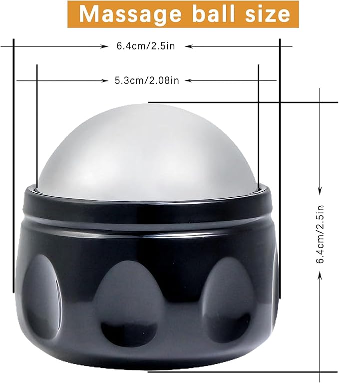 Cold Massage Roller Ball, Tight and Sore Muscles Relief, 6 Hours Cold Therapy Manual Massage Ball, Alleviating Shoulder, Arms, Back, Legs, Calves or Muscle Tension