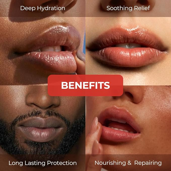 RaGaNaturals All Natural Chocolate, Lemon, Mint, Tropical Moisturizing Lip Balm, Original beeswax, Shea butter, Jojoba oil, Vitamin E and Love - 4 Tubes