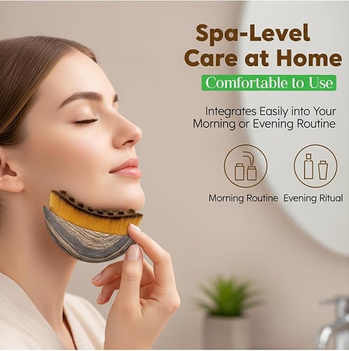 Lymphatic Contour Face Brush,Contour Face Brush for Lymphatic Drainage,Dry Lymphatic Drainage Massager,Ergonomically Designed to Fit The Skin Precisely-1PCS