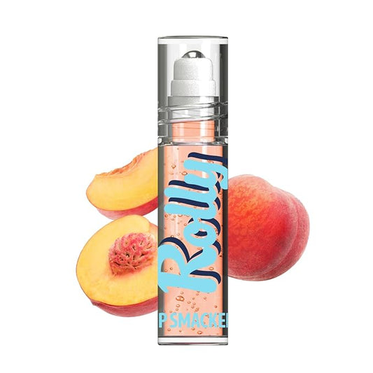 Lip Smacker Rolly Lip Gloss, Classic Roller-Ball Design for a Cooling Sensation, Hydrating & Moisturizing Shine - Peach