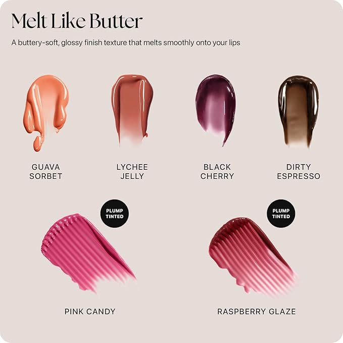 Nature Republic Honey Melting Lip Butter Balm – Moisturizing Tinted Plumping Lip Balm with Peptides, for Sheer & Glossy, Fuller-Looking Lips (RASPBERRY GLAZE)