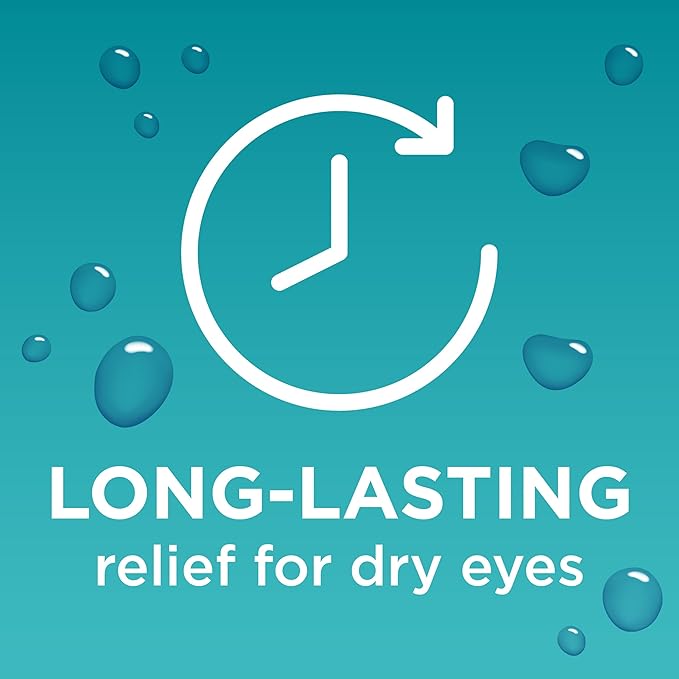 BLINK Tears Lubricating Eye Drops, Moisturizing & Soothing for Mild to Moderate Dry Eyes, with Hyaluronate, Reduces Discomfort, Long-Lasting Hydration, Soothes & Moisturizes, 0.5 Fl Oz