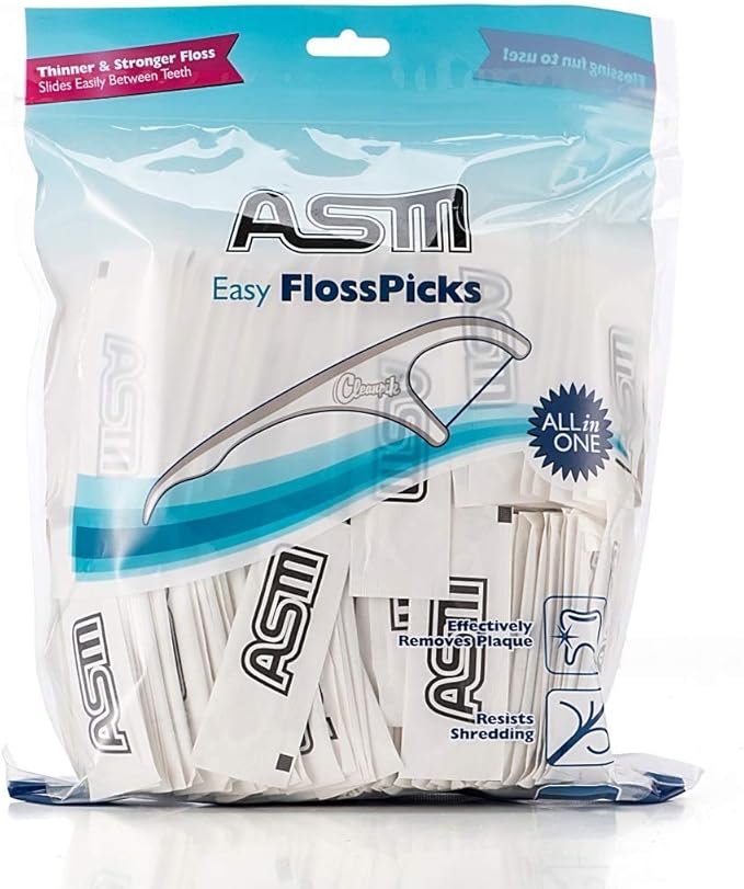 Dental Floss Picks Flossers Individually Wrapped 350 Count (Packed Individually Each Floss)