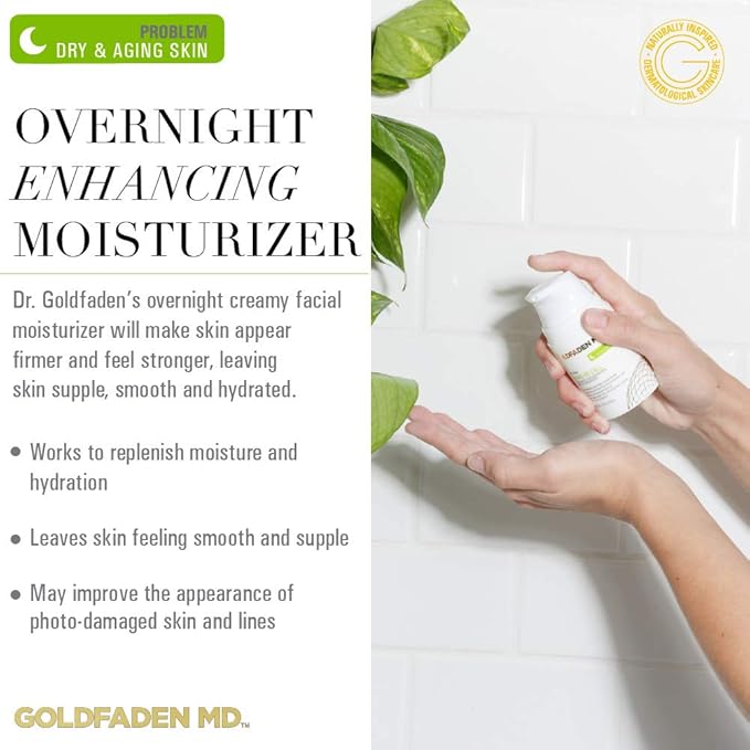 Dr. Goldfadens Wake Up Call Night Facial Moisturizer Night Cream for Dry & Aging Skin | w/Alpha Lipoic Acid, Avocado Oil Retinol, Co-enzyme Q10 1.7 fl. oz.