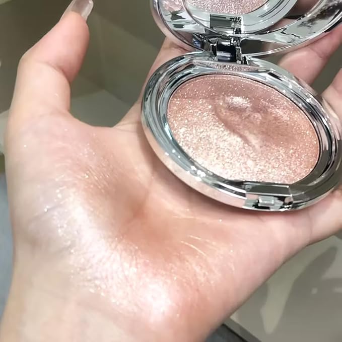 Champagne Gold Highlighter – Waterproof Metallic Glow Cream for Face & Body | Warm Sunlit Shimmer with Silky Texture | Long-Lasting Radiant Finish, Glowing Contour for Daily or Party Makeup