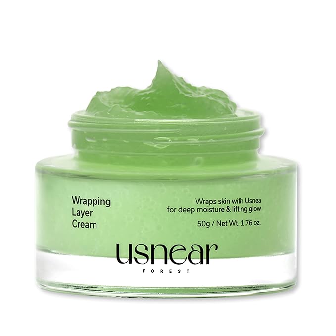 usnear FOREST Usnea-PDRN wrapping layer Cream – Elasticity & Hydration Face Moisturizer for Sensitive Skin with Liposome Ceramide, Korean Skincare for Boosts skin barrier, 1.69 fl oz