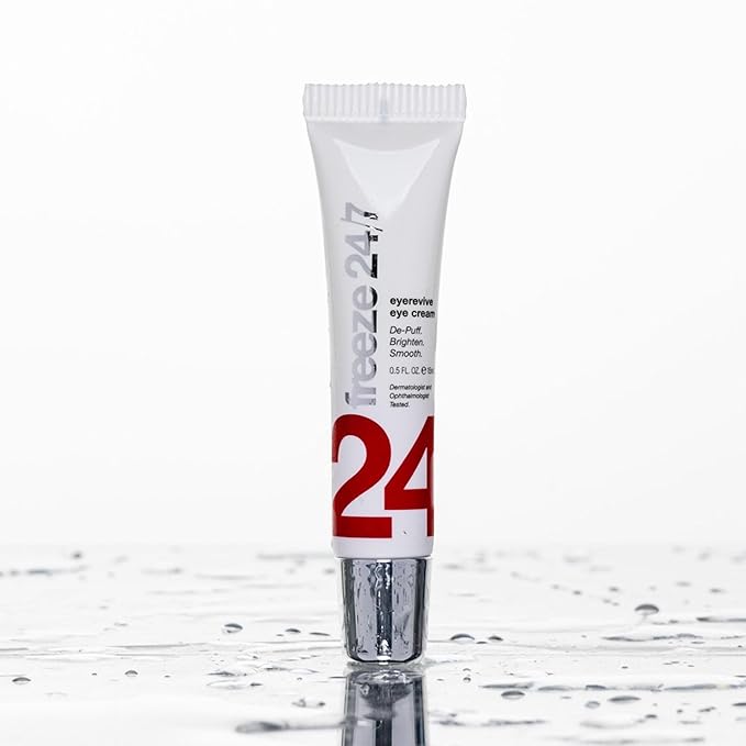 Freeze 24/7 EyeRevive Eye Cream - Depuffing & Illuminating Formula with Caffeine, Seaweed, Ceramides, Reduces Dark Circles, Fine Lines, Hydrates & Revitalizes Delicate Undereye Skin - 0.5 fl oz/ 15 mL