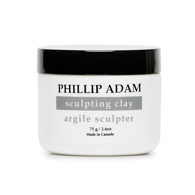 Phillip Adam Sculpting Hair Clay for Strong Hold and Matte Finish - With Bentonite Clay and Natural Beeswax - All Natural Based - 2.6 Ounce