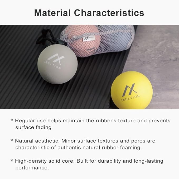 Therapy Massage Balls (2-Pack), High-Density Fascia Balls for Targeted Muscle Relaxation & Daily Recovery - 50D & 65D Hardness Options (Serene Gray + Tranquil Blue (65D+65D))